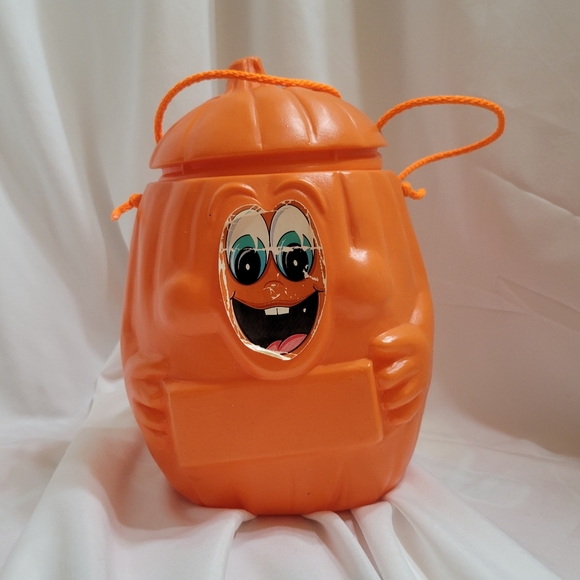 Vintage Mars Halloween Pumpkin Candy Pail Container Blow Mold 1990 - Picture 1 of 4